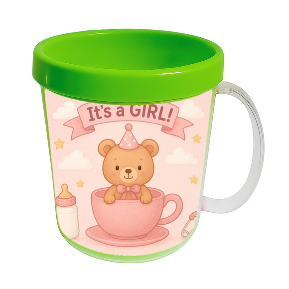 Caneca Acrílica Infantil Personalizada Chá de Bebê Menina - Imagem 4