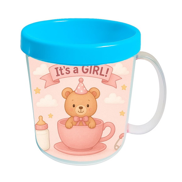 Caneca Acrílica Infantil Personalizada Chá de Bebê Menina - Imagem 2