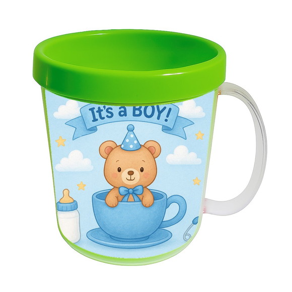Caneca Acrílica Infantil Personalizada Chá de Bebê Menino - Imagem 4