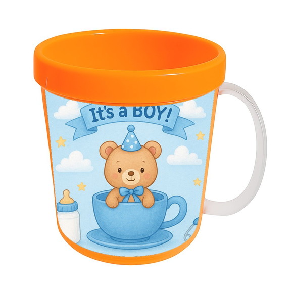Caneca Acrílica Infantil Personalizada Chá de Bebê Menino - Imagem 5