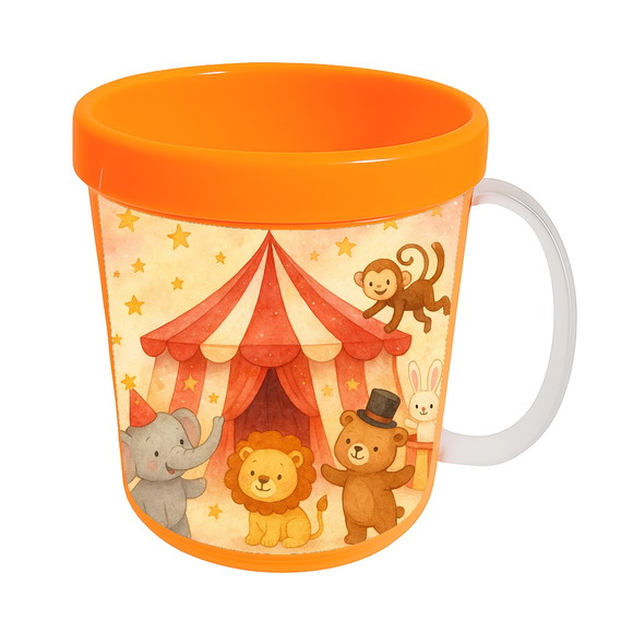 Caneca Acrílica Infantil Personalizada Circo Aquarela - Imagem 5
