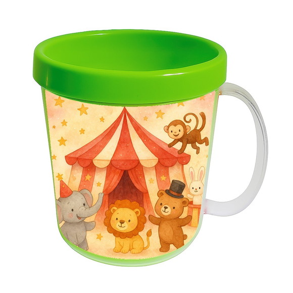 Caneca Acrílica Infantil Personalizada Circo Aquarela - Imagem 4