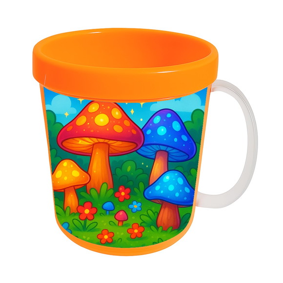 Caneca Acrílica Infantil Personalizada Cogumelos Mágicos - Imagem 5