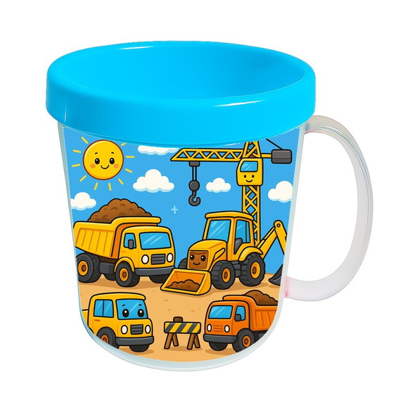 Caneca Acrílica Infantil Personalizada Construção Civil - Imagem 2