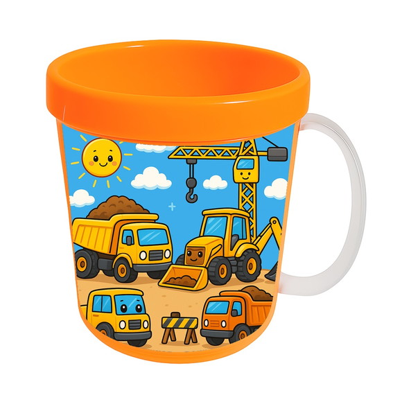 Caneca Acrílica Infantil Personalizada Construção Civil - Imagem 5
