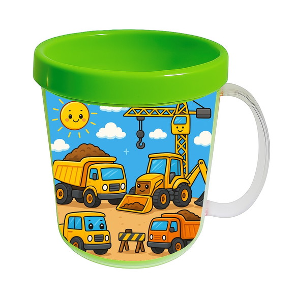 Caneca Acrílica Infantil Personalizada Construção Civil - Imagem 4