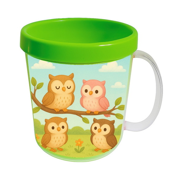 Caneca Acrílica Infantil Personalizada Corujinhas - Imagem 4