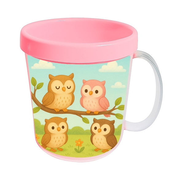 Caneca Acrílica Infantil Personalizada Corujinhas - Imagem 3
