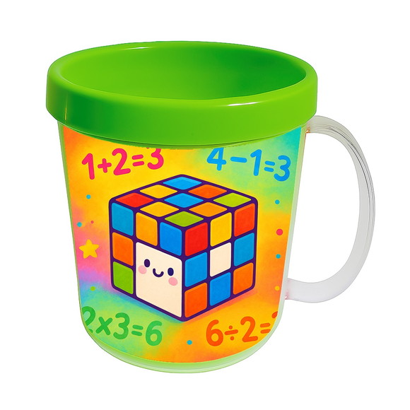 Caneca Acrílica Infantil Personalizada Cubo Mágico - Imagem 4
