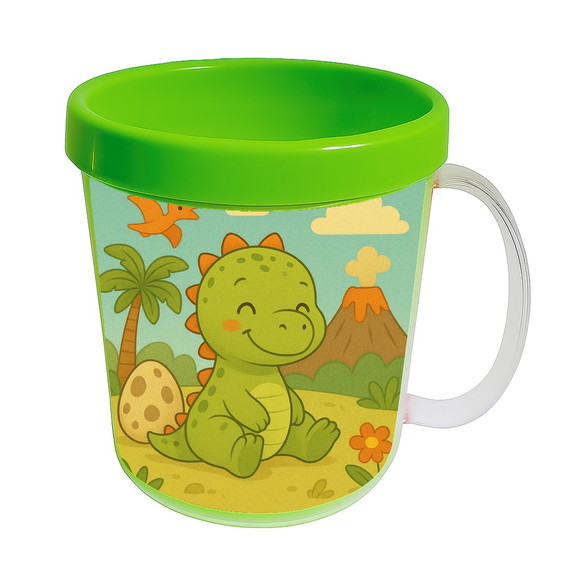 Caneca Acrílica Infantil Personalizada Dinossauro Baby - Imagem 3