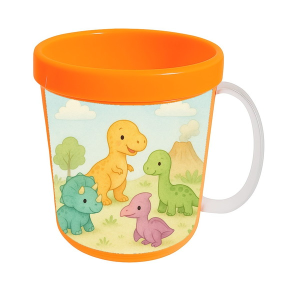 Caneca Acrílica Infantil Personalizada Dinossauros Baby - Imagem 5