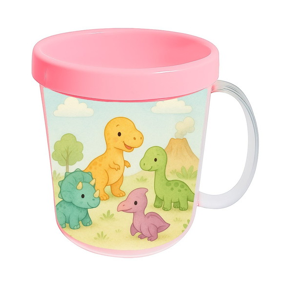 Caneca Acrílica Infantil Personalizada Dinossauros Baby - Imagem 3