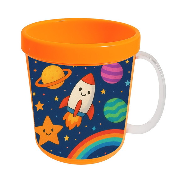 Caneca Acrílica Infantil Personalizada Espaço Colorido - Imagem 5