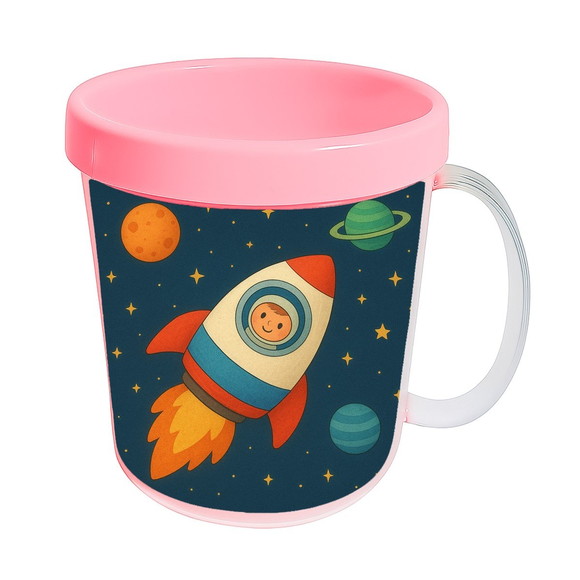 Caneca Acrílica Infantil Personalizada Espaço Sideral - Imagem 3
