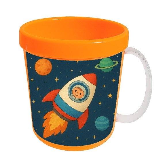 Caneca Acrílica Infantil Personalizada Espaço Sideral - Imagem 5