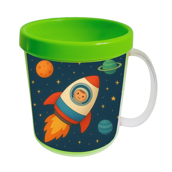 Caneca Acrílica Infantil Personalizada Espaço Sideral - Imagem 4