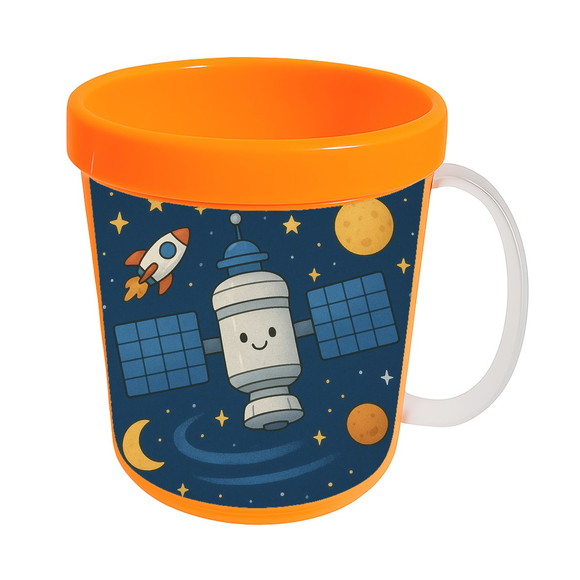 Caneca Acrílica Infantil Personalizada Estação Espacial - Imagem 5