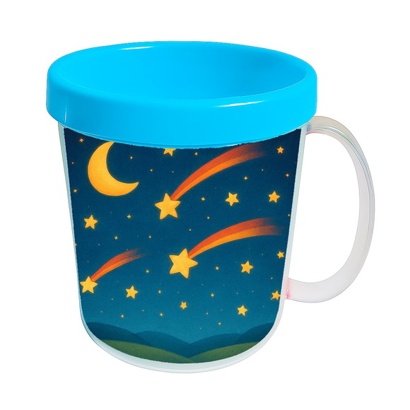 Caneca Acrílica Infantil Personalizada Estrelas Cadentes - Imagem 2