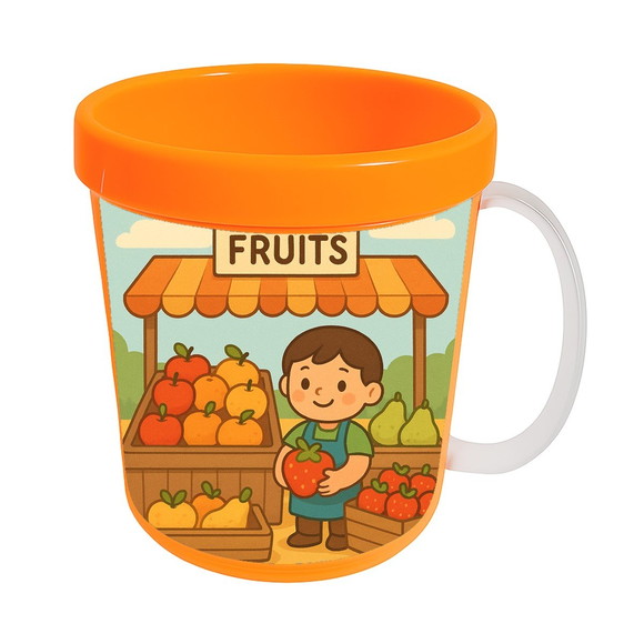 Caneca Acrílica Infantil Personalizada Feira de Frutas - Imagem 5