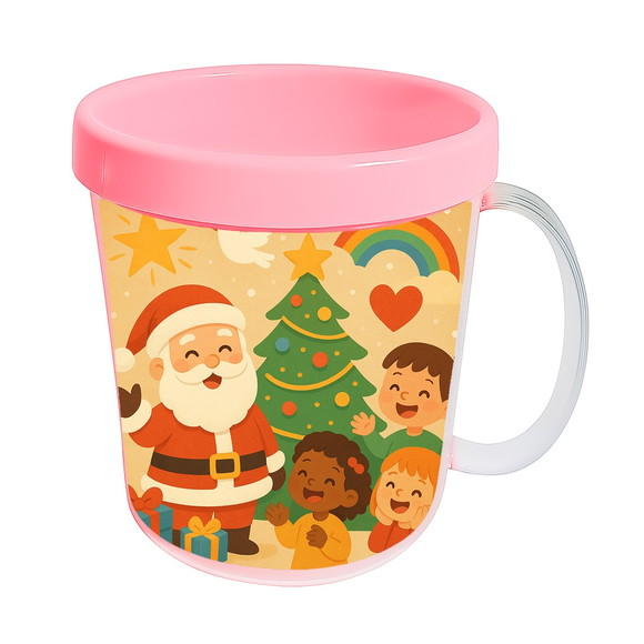Caneca Acrílica Infantil Personalizada Feliz Natal - Imagem 3