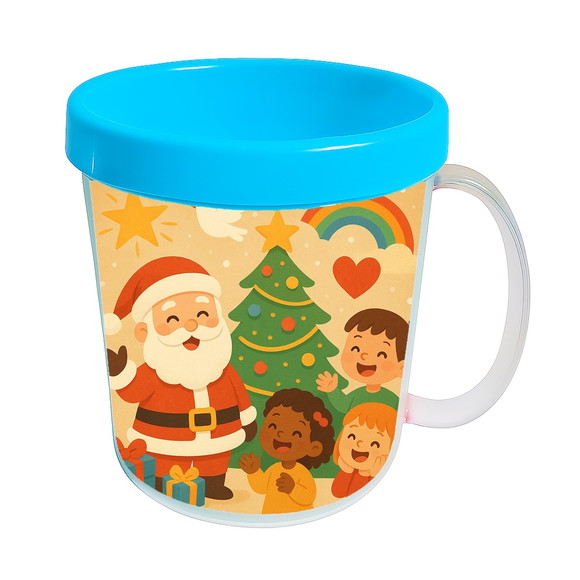 Caneca Acrílica Infantil Personalizada Feliz Natal - Imagem 2
