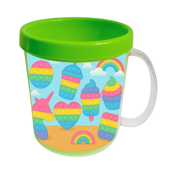 Caneca Acrílica Infantil Personalizada Fidget Toys - Imagem 4
