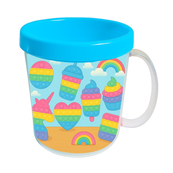 Caneca Acrílica Infantil Personalizada Fidget Toys - Imagem 2