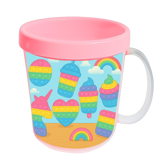 Caneca Acrílica Infantil Personalizada Fidget Toys - Imagem 3