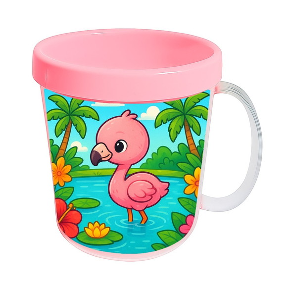 Caneca Acrílica Infantil Personalizada Flamingo Baby - Imagem 3