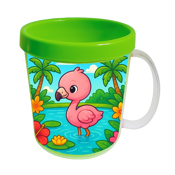 Caneca Acrílica Infantil Personalizada Flamingo Baby - Imagem 4