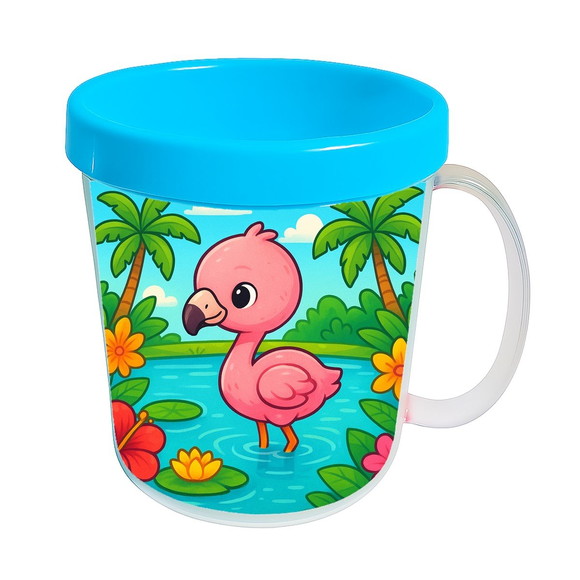 Caneca Acrílica Infantil Personalizada Flamingo Baby - Imagem 2