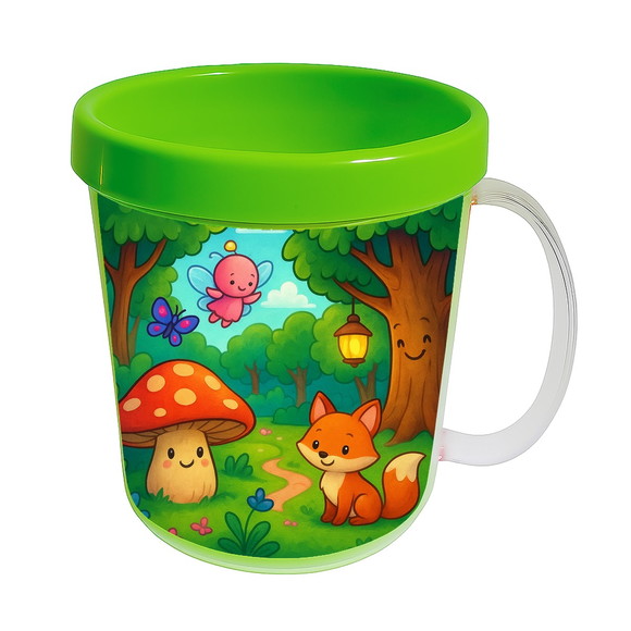 Caneca Acrílica Infantil Personalizada Floresta Encantada - Imagem 4