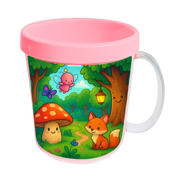Caneca Acrílica Infantil Personalizada Floresta Encantada - Imagem 3