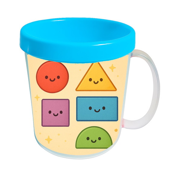 Caneca Acrílica Infantil Personalizada Formas Geométricas - Imagem 2