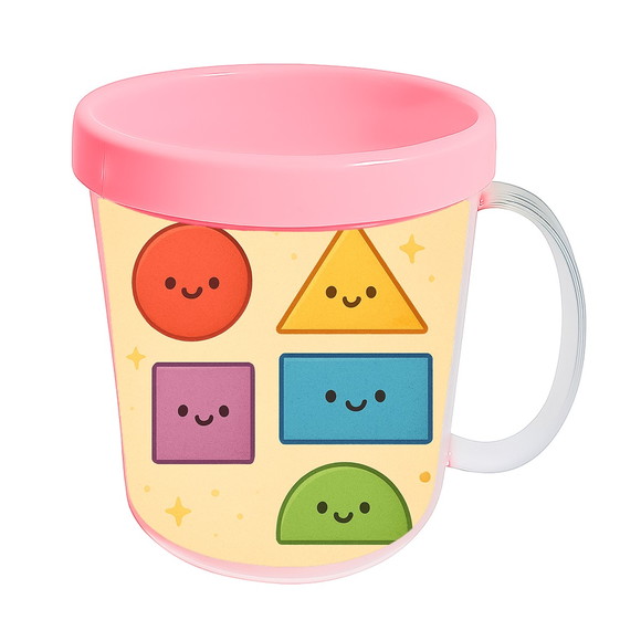 Caneca Acrílica Infantil Personalizada Formas Geométricas - Imagem 3