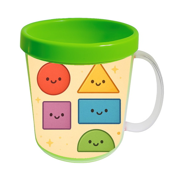 Caneca Acrílica Infantil Personalizada Formas Geométricas - Imagem 4
