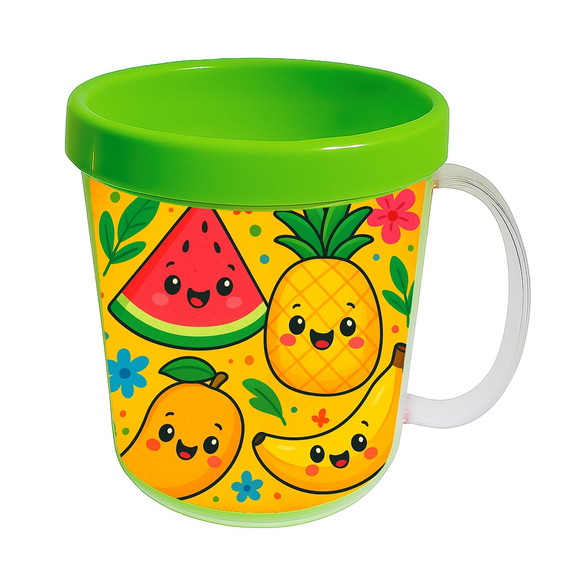 Caneca Acrílica Infantil Personalizada Frutas Tropicais - Imagem 4