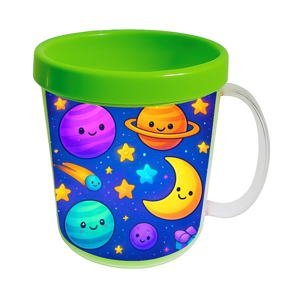 Caneca Acrílica Infantil Personalizada Galáxia Encantada - Imagem 4