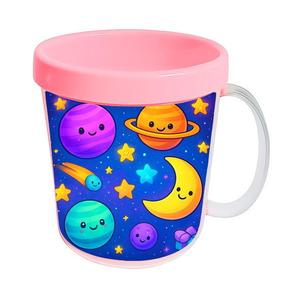 Caneca Acrílica Infantil Personalizada Galáxia Encantada - Imagem 3