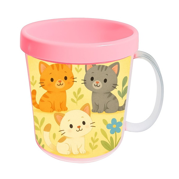 Caneca Acrílica Infantil Personalizada Gatinhos - Imagem 3