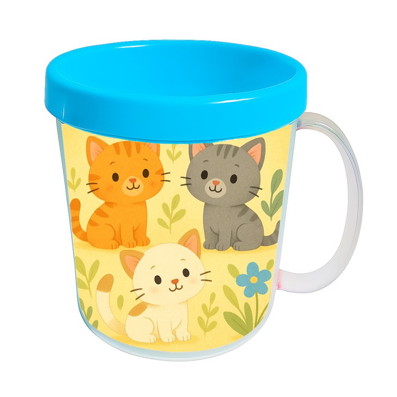 Caneca Acrílica Infantil Personalizada Gatinhos - Imagem 2