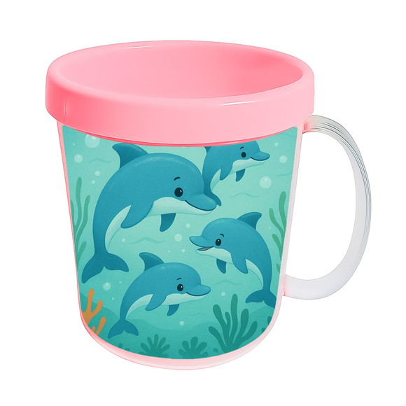 Caneca Acrílica Infantil Personalizada Golfinhos - Imagem 3