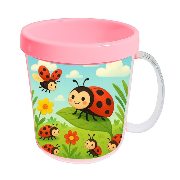 Caneca Acrílica Infantil Personalizada Joaninhas - Imagem 3
