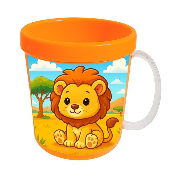 Caneca Acrílica Infantil Personalizada Leão Baby - Imagem 5