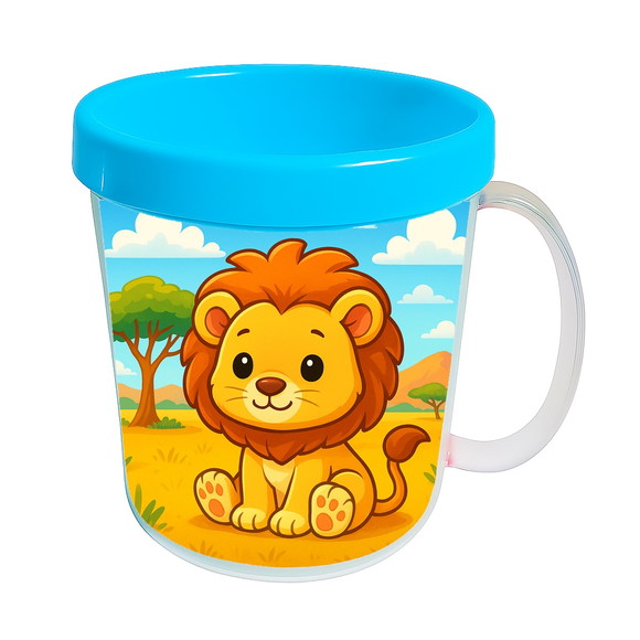Caneca Acrílica Infantil Personalizada Leão Baby - Imagem 2