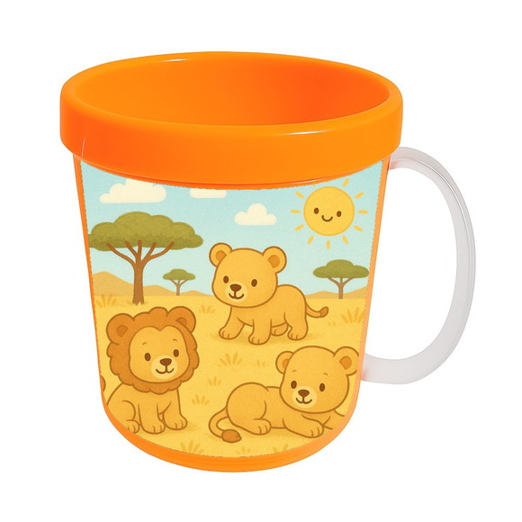 Caneca Acrílica Infantil Personalizada Leãozinhos - Imagem 5