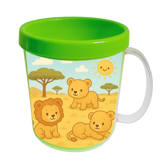 Caneca Acrílica Infantil Personalizada Leãozinhos - Imagem 4
