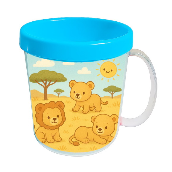 Caneca Acrílica Infantil Personalizada Leãozinhos - Imagem 2