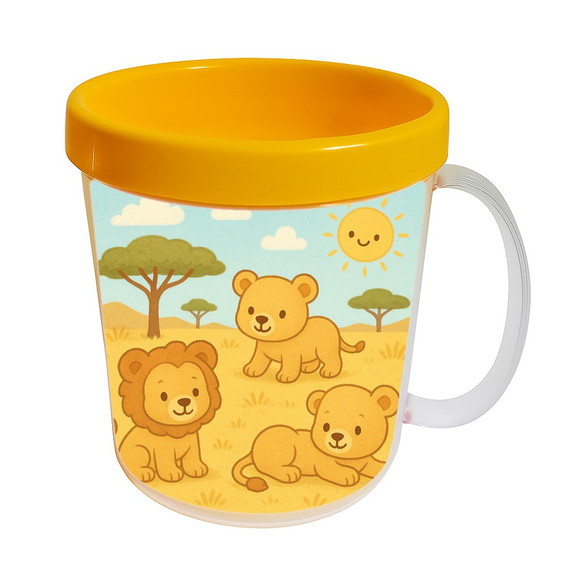 Caneca Acrílica Infantil Personalizada Leãozinhos