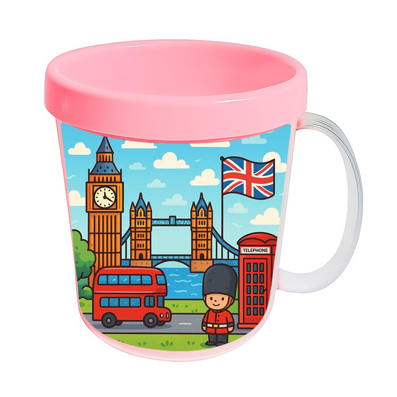 Caneca Acrílica Infantil Personalizada Londres - Imagem 3